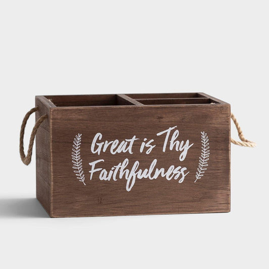 Great Is Thy Faithfulness - Utensil and Desk Organizer Caddy - Pura Vida Books