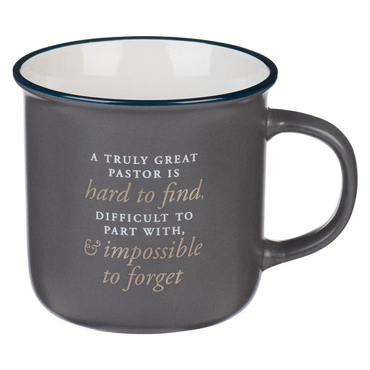 Great Pastor Gray Ceramic Camp-style Coffee Mug - Numbers 6:24 - Pura Vida Books