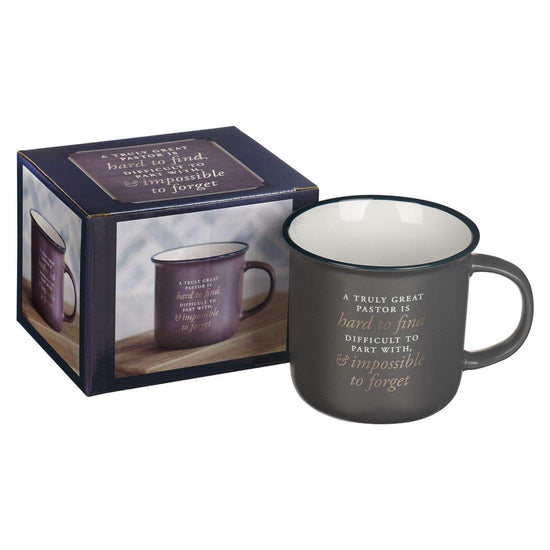 Great Pastor Gray Ceramic Camp-style Coffee Mug - Numbers 6:24 - Pura Vida Books