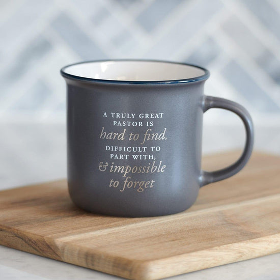 Great Pastor Gray Ceramic Camp-style Coffee Mug - Numbers 6:24 - Pura Vida Books