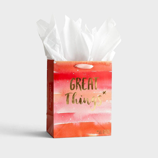 Great Things - Medium Gift Bag with Tissue - Pura Vida Books