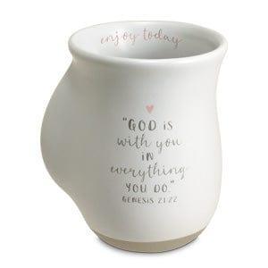 Handwarmer Mug Enjoy Today White 18 Oz - Pura Vida Books