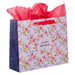 Happy Birthday Pink Flower Trellis Large Landscape Gift Bag Set with Card - Pura Vida Books