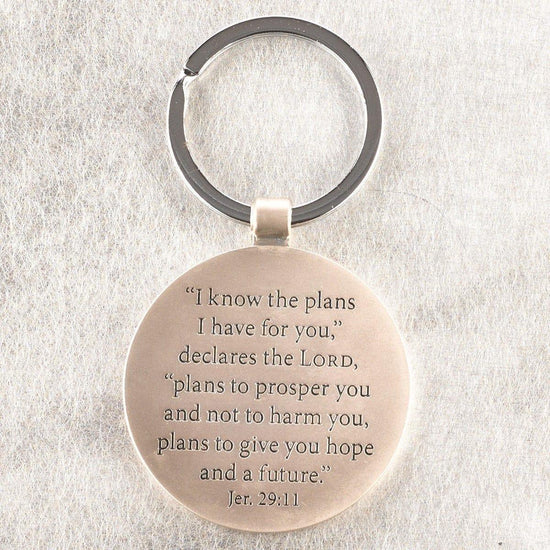 Hat and Tassel Graduation Key Ring in Tin - Jeremiah 29:11 - Pura Vida Books