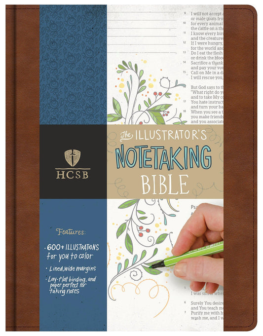 HCSB Illustrator's Notetaking Bible, British Tan, LeatherTouch - Pura Vida Books