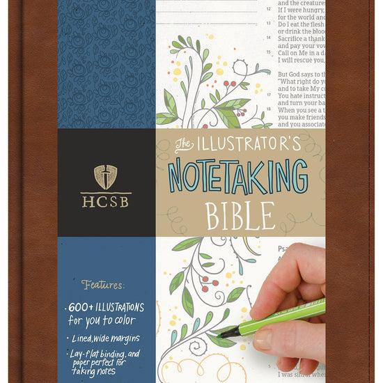 HCSB Illustrator's Notetaking Bible, British Tan, LeatherTouch - Pura Vida Books