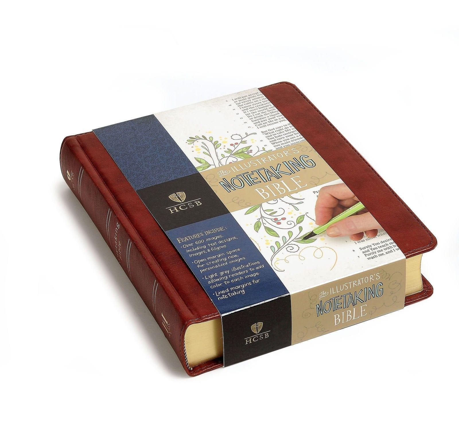 HCSB Illustrator's Notetaking Bible, British Tan, LeatherTouch - Pura Vida Books