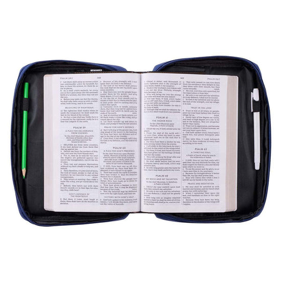 He Has Made Everything Beautiful Navy Floral Value Bible Cover - Ecclesiastes 3:11 - Pura Vida Books