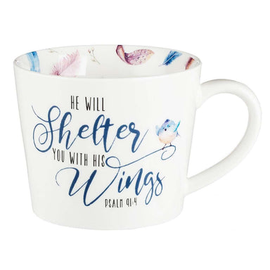 He will Shelter You Coffee Mug - Psalm 91:4 - Pura Vida Books