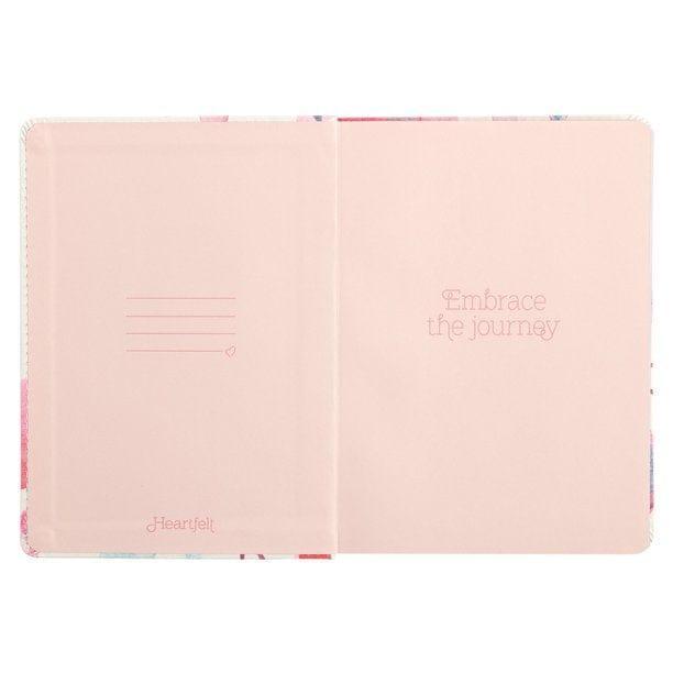 Heartfelt Journal Embrace the Journey Pink Petals - Pura Vida Books