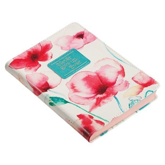 Heartfelt Journal Never Give Up Coral Poppies - Pura Vida Books