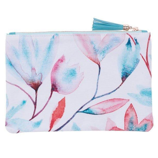 Heartfelt Multi Purpose Zipped Pouch Canvas Pink Petals You've Got This - Pura Vida Books