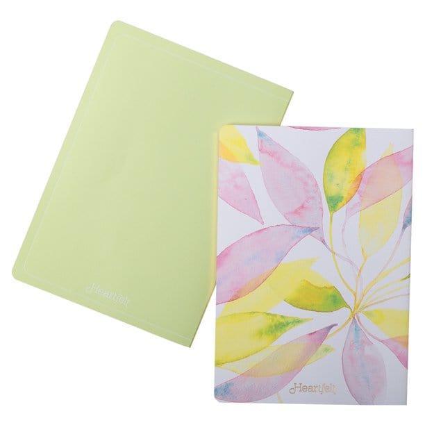 Heartfelt Notebook Set Courage Dear Heart Lime Green/Citrus Leaves Softcover - Pura Vida Books