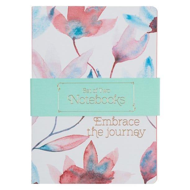 Heartfelt Notebook Set Embrace the Journey Pink Petals Softcover - Pura Vida Books