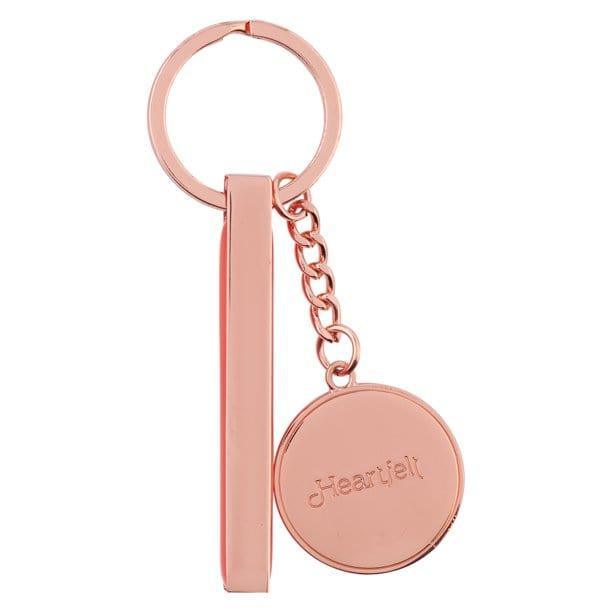 Heartfelt Women's Keychain Embrace the Journey Floral Orange Blossoms Rose Gold Metal - Pura Vida Books