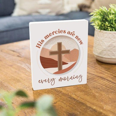 His Mercies Are New Every Morning Carved Circle Décor - Pura Vida Books