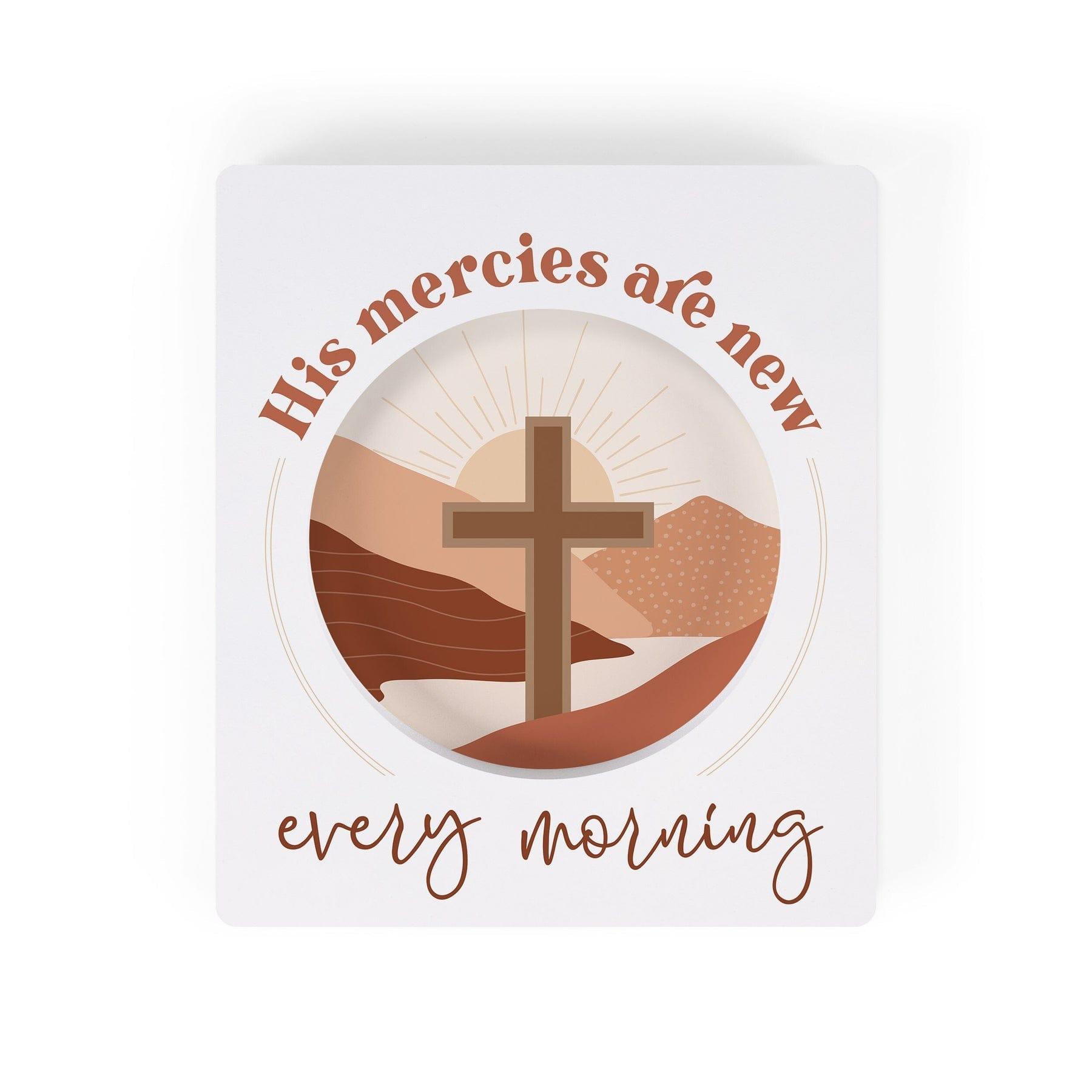 His Mercies Are New Every Morning Carved Circle Décor - Pura Vida Books