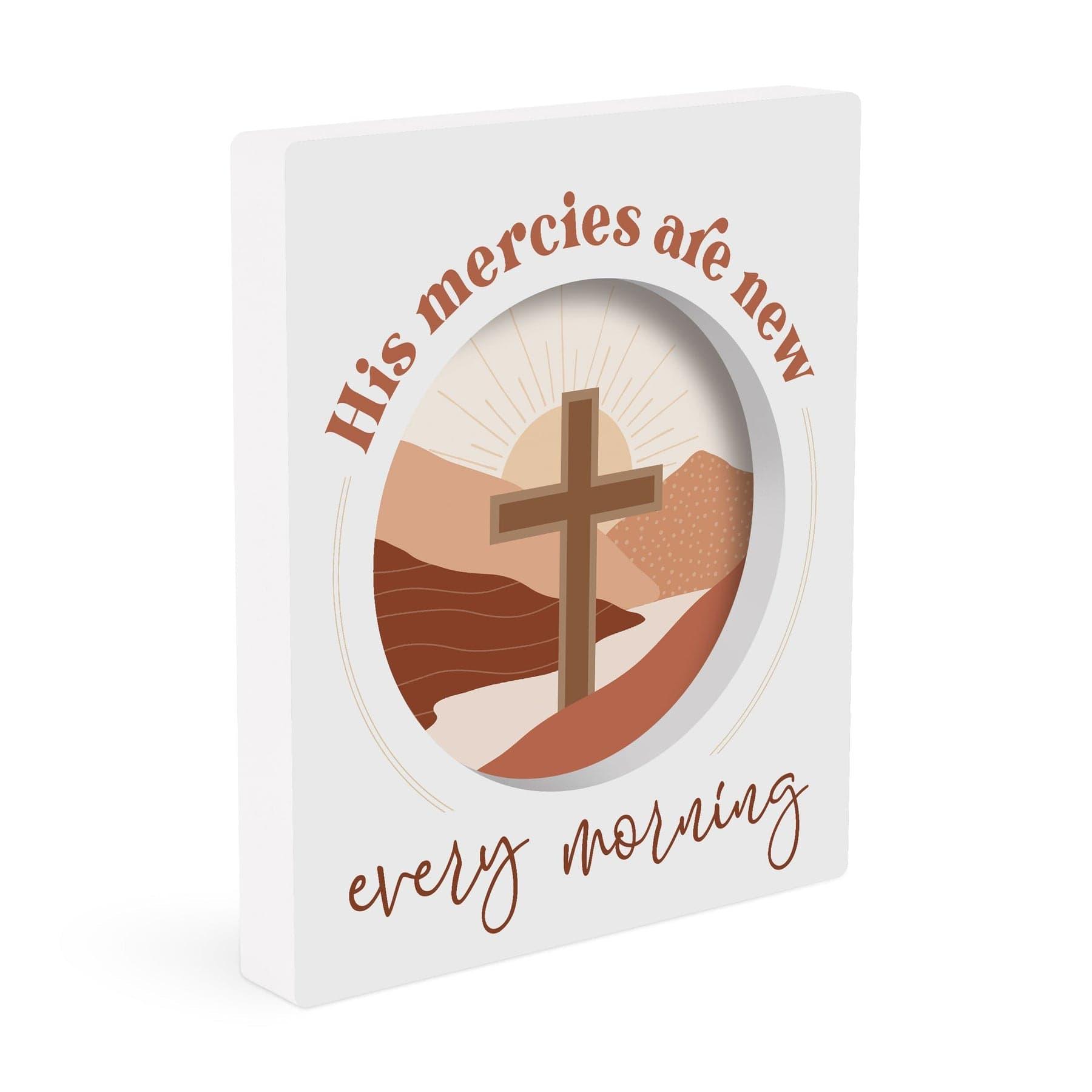 His Mercies Are New Every Morning Carved Circle Décor - Pura Vida Books