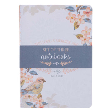 His Mercies Are New Medium Notebook Set - Lamentations 3:22-23 - Pura Vida Books