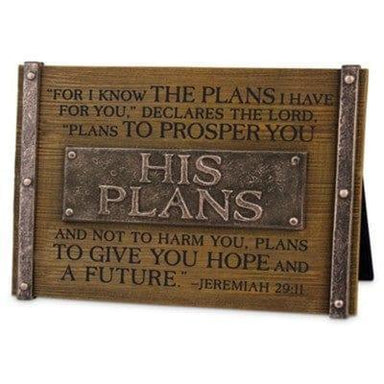 His Plans Plaque (Jeremiah 29:11) - Pura Vida Books