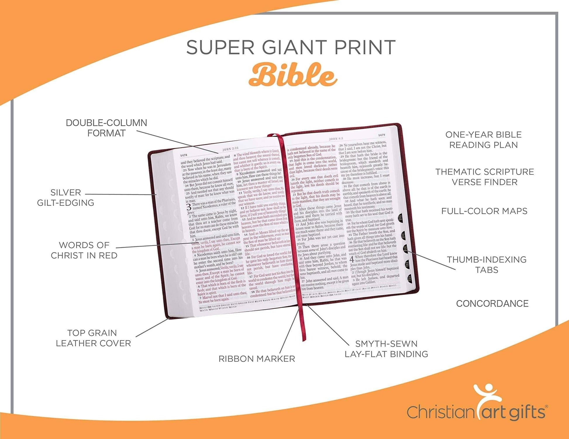 Holy Bible Super Giant (Red) - Pura Vida Books