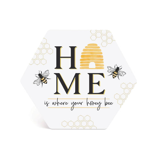 Home Is Where Your Honey Bee Shape Décor - Pura Vida Books