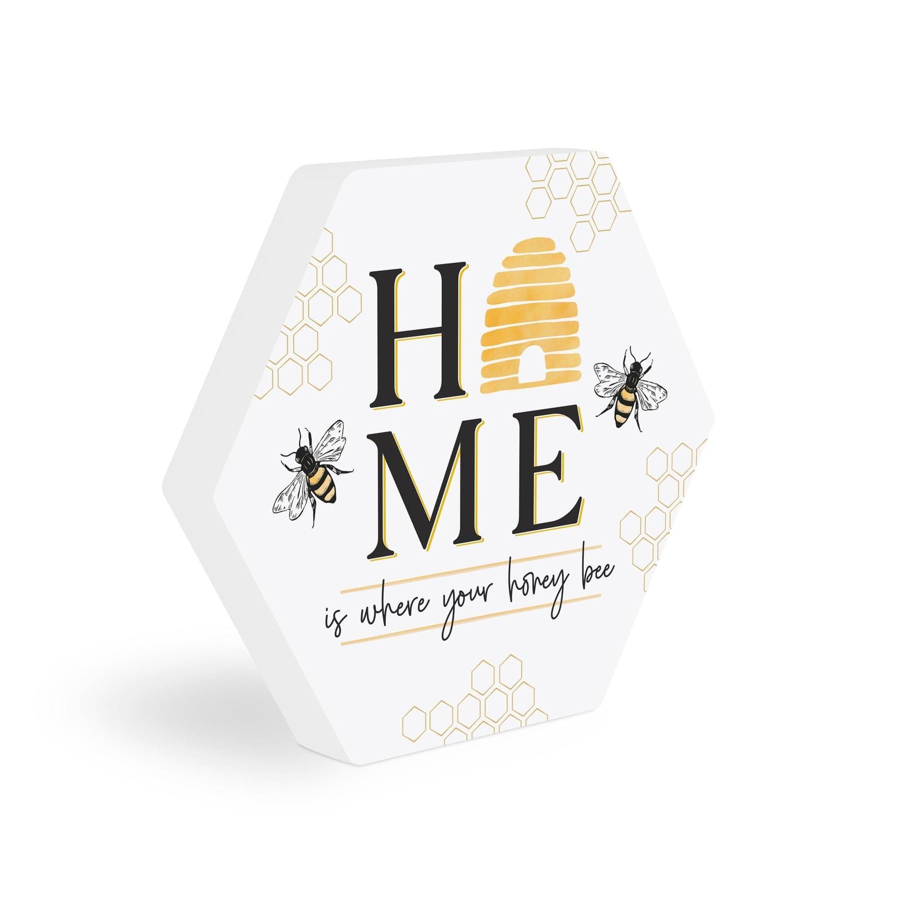 Home Is Where Your Honey Bee Shape Décor - Pura Vida Books