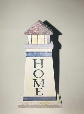 Home Lighthouse Shape Sign - Pura Vida Books