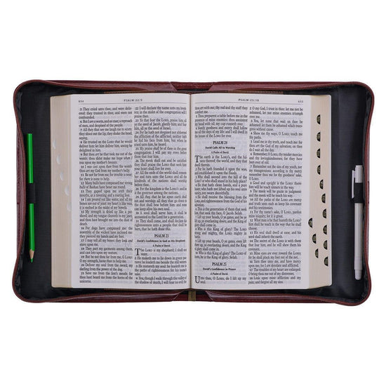 Hope and a Future Chestnut Brown Faux Leather Classic Bible Cover - Jeremiah 29:11 - Pura Vida Books