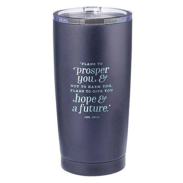 Hope & a Future Navy Stainless Steel Mug - Pura Vida Books