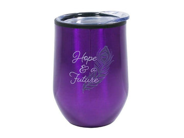 Hope & A Future - Tumbler Stainless Steel Purple 12 Oz Mug - Pura Vida Books