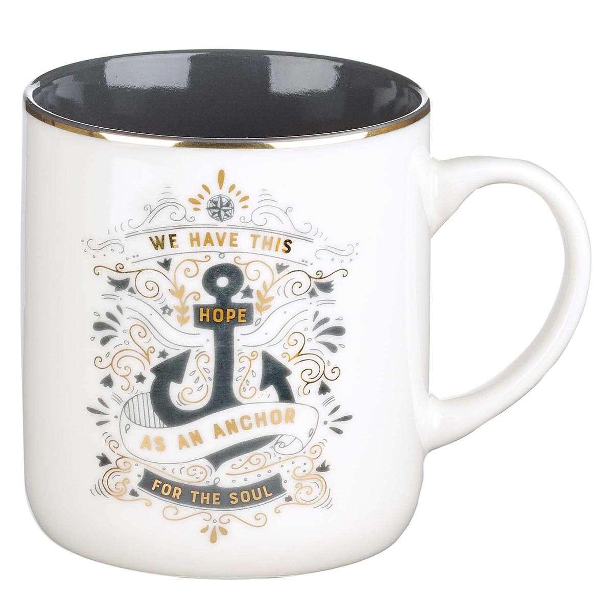 Hope as an Anchor Ceramic Coffee Mug - Hebrews 6:19 - Pura Vida Books