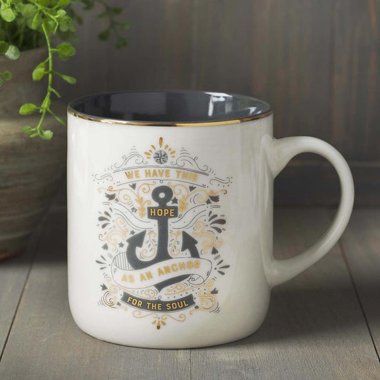 Hope as an Anchor Ceramic Coffee Mug - Hebrews 6:19 - Pura Vida Books