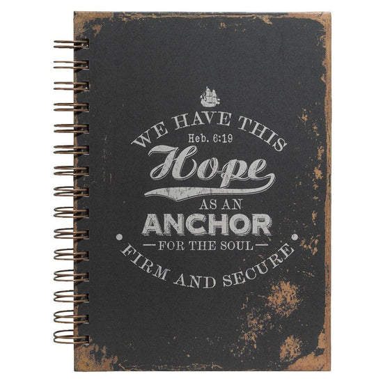 Hope As An Anchor Large Hardcover Wirebound Journal - Hebrews 6:19 - Pura Vida Books