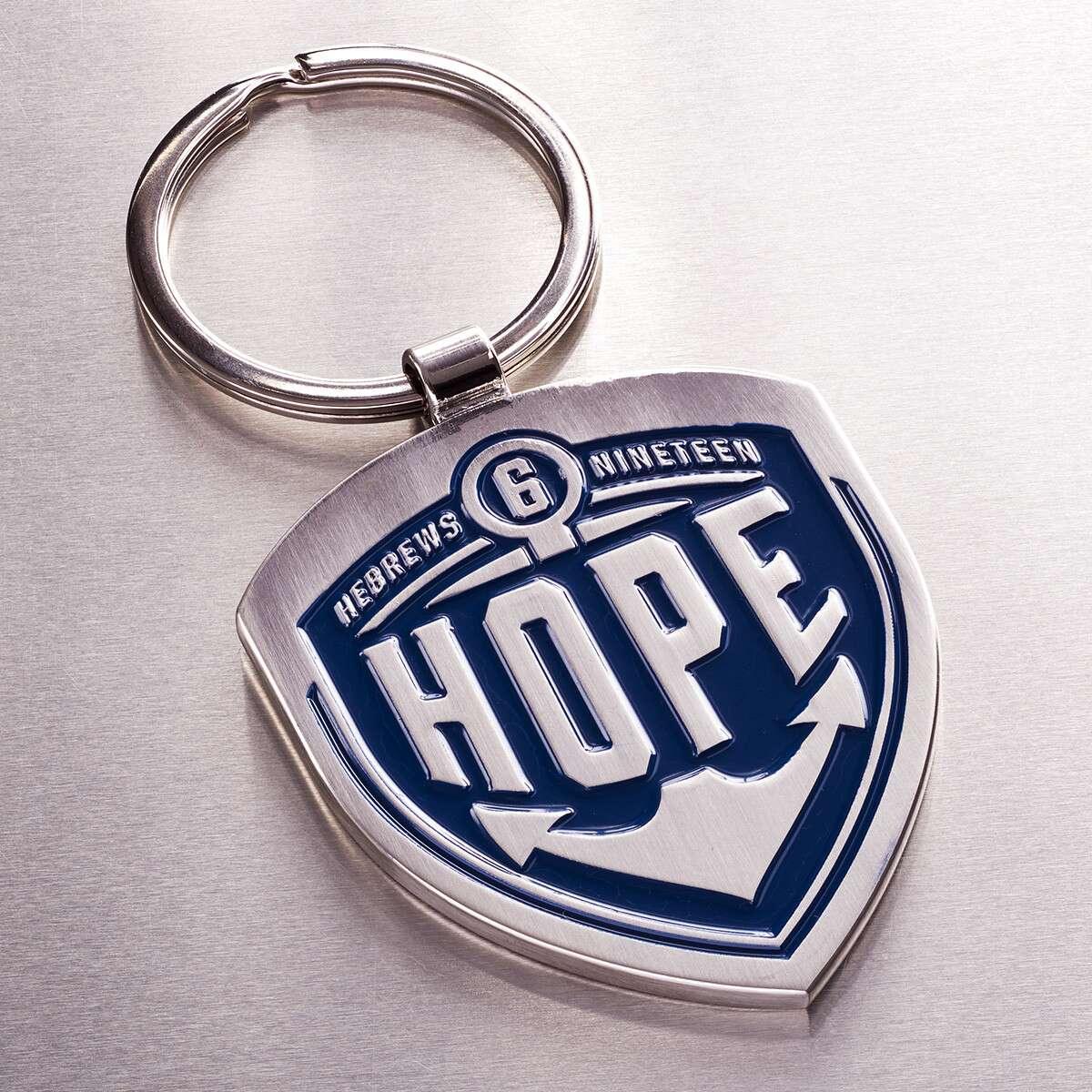 Hope - Hebrews 6:19 Metal Keyring - Pura Vida Books