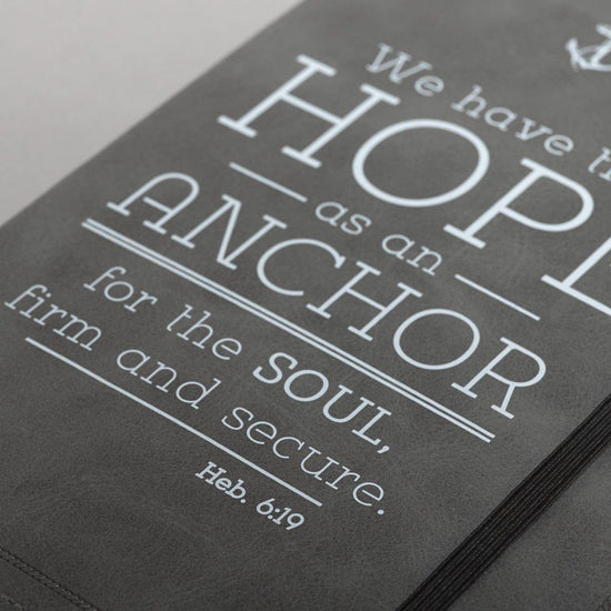 Hope is an Anchor Pewter Flexcover Journal - Hebrews 6:19 - Pura Vida Books