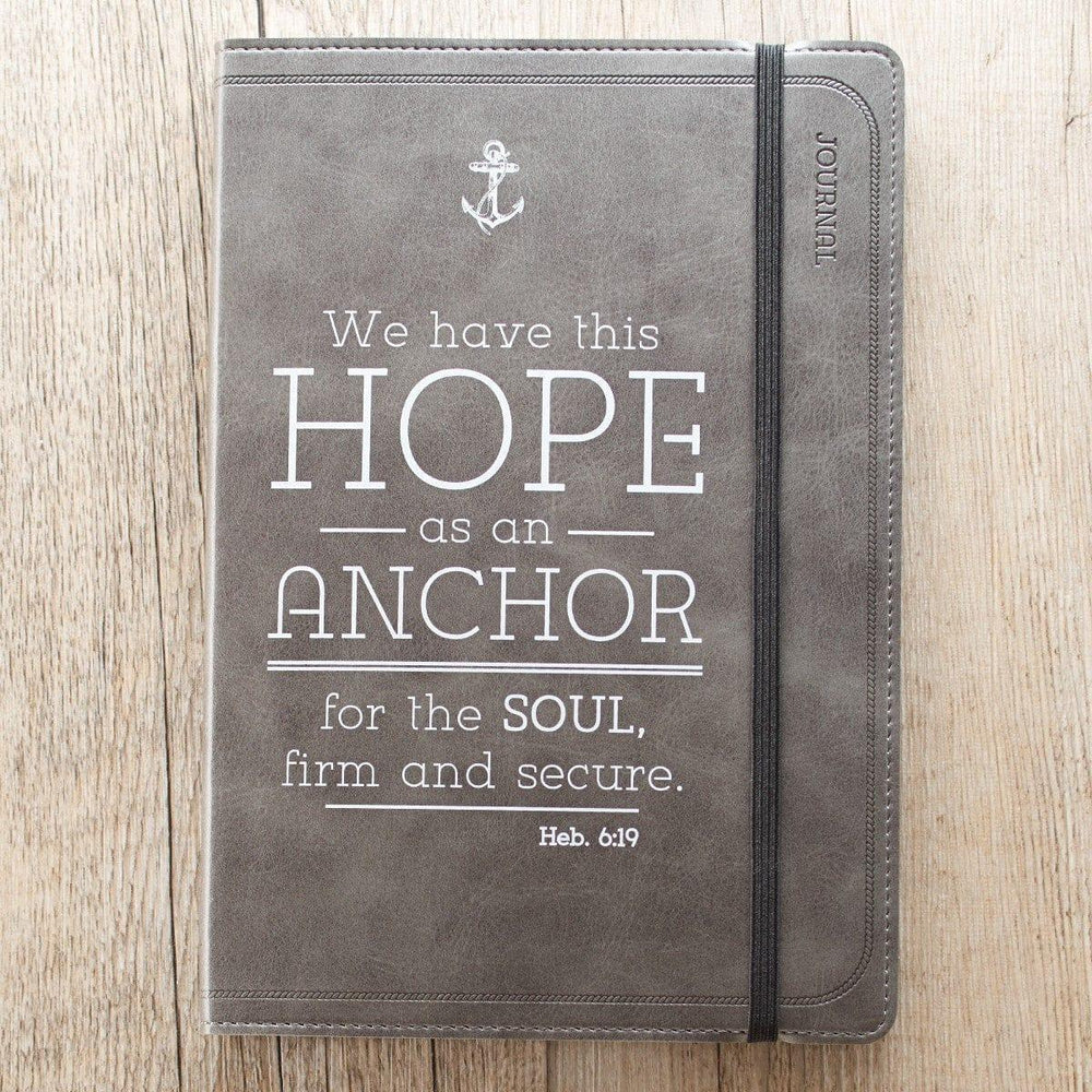Hope is an Anchor Pewter Flexcover Journal - Hebrews 6:19 - Pura Vida Books