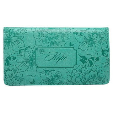 Hope Teal Faux Leather checkbook cover - Pura Vida Books