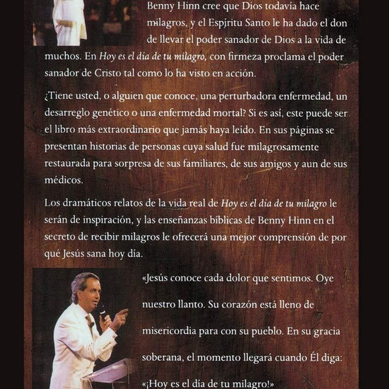 Hoy es el día de tu Milagro - Benny Hinn - Pura Vida Books