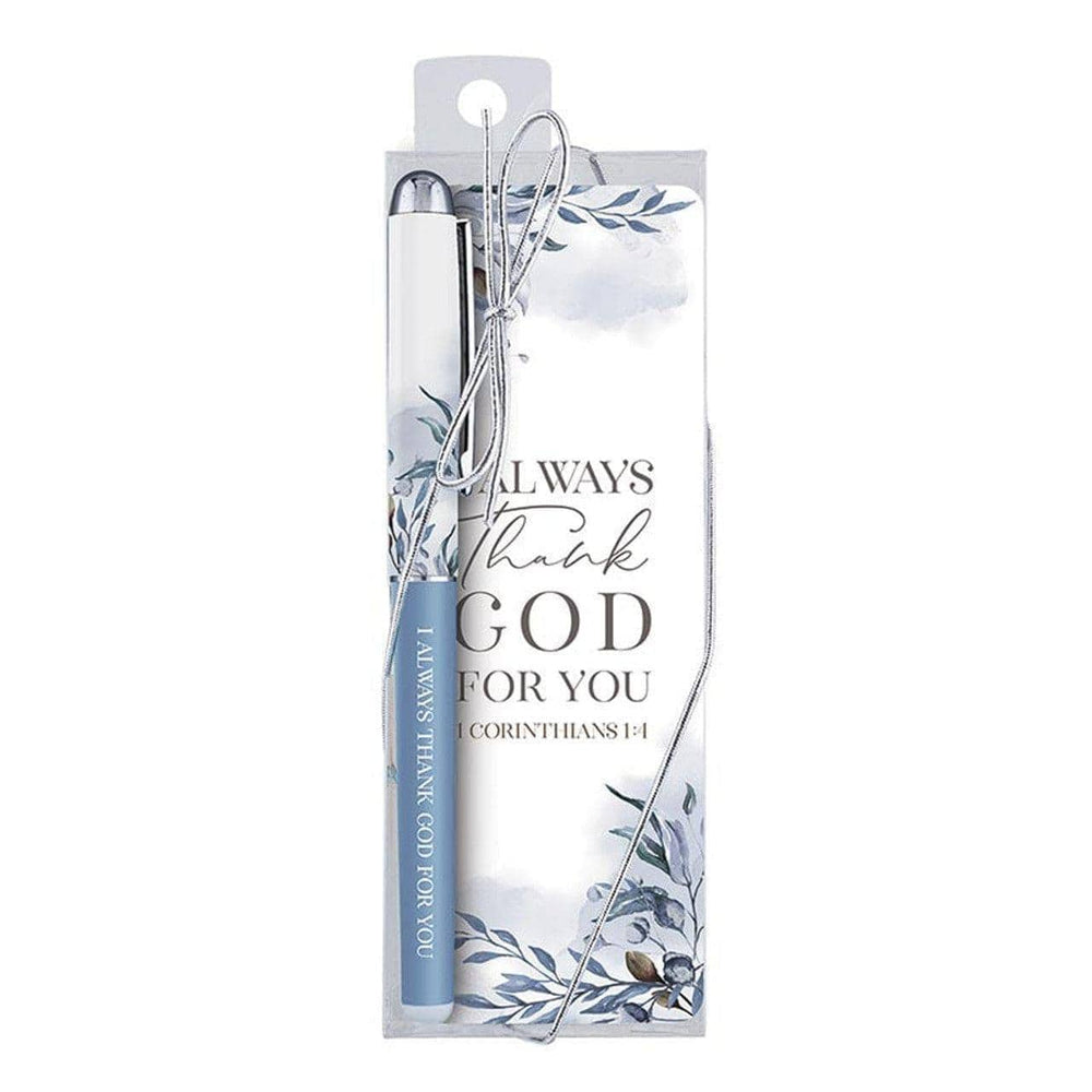 I Always Thank God For You Gift Pen with Bookmark - Pura Vida Books