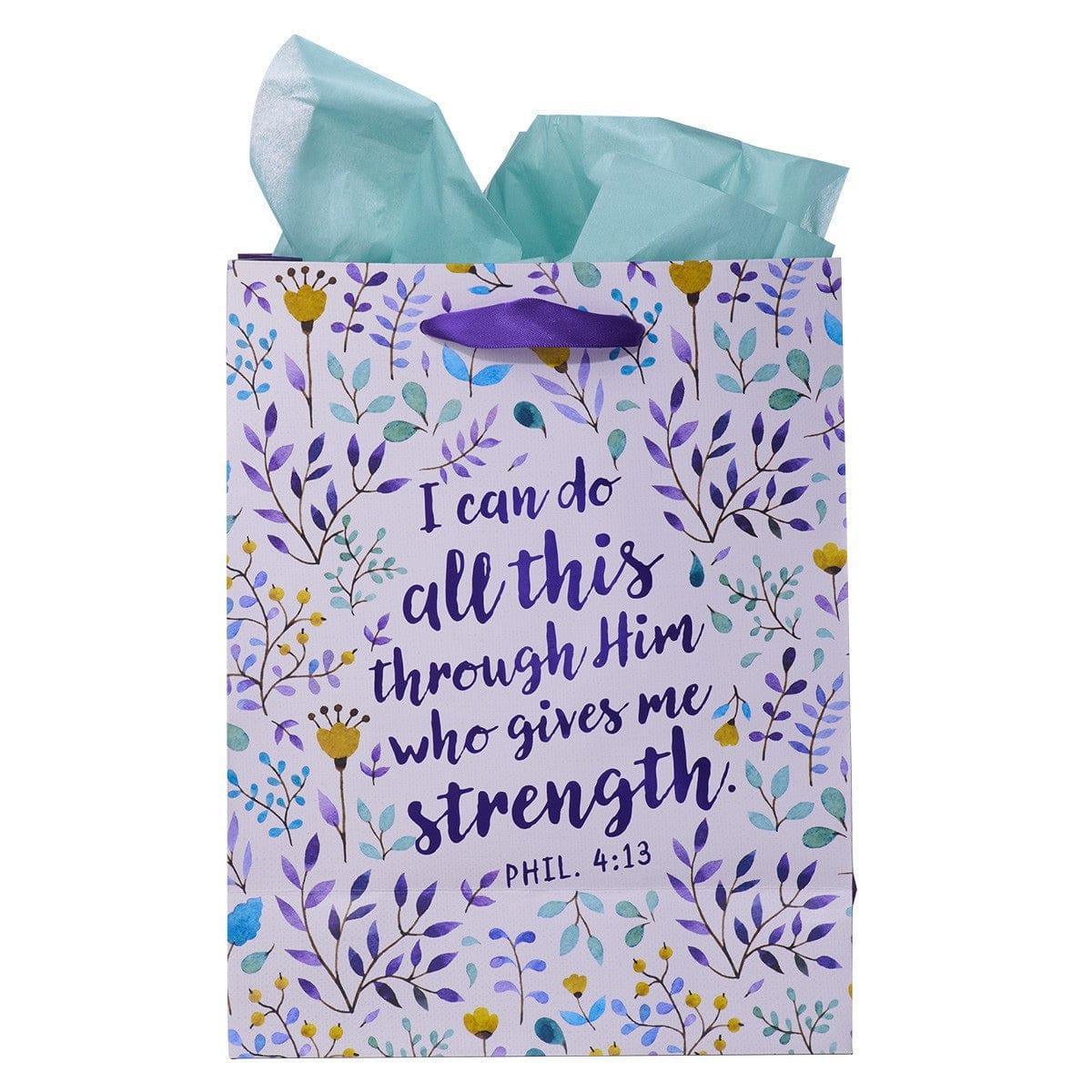 I Can Do All This - Phil 4:13 Medium Gift Bag - Pura Vida Books