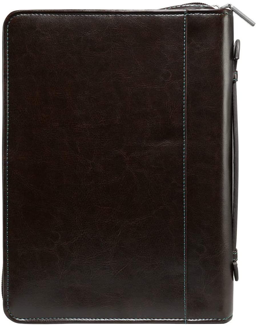 I Can Do Everything Turquoise & Brown Faux Leather Fashion Bible Cover - Philippians 4:13 - Pura Vida Books