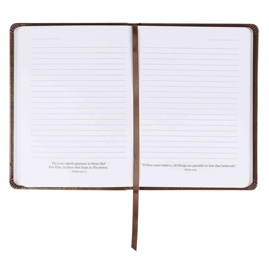 I Know the Plans Brown Handy-size Faux Leather Journal - Jeremiah 29:11 - Pura Vida Books