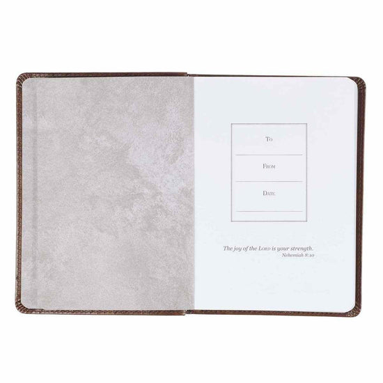 I Know the Plans Brown Handy-size Faux Leather Journal - Jeremiah 29:11 - Pura Vida Books