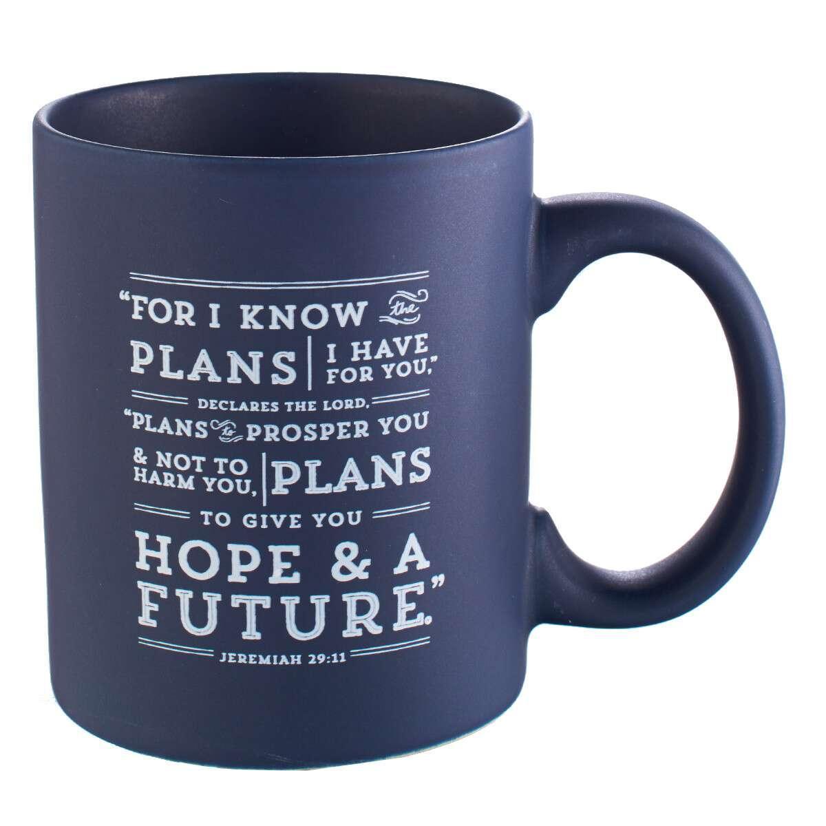 I Know the Plans Coffee Mug in Navy Jeremiah 29:11 - Pura Vida Books