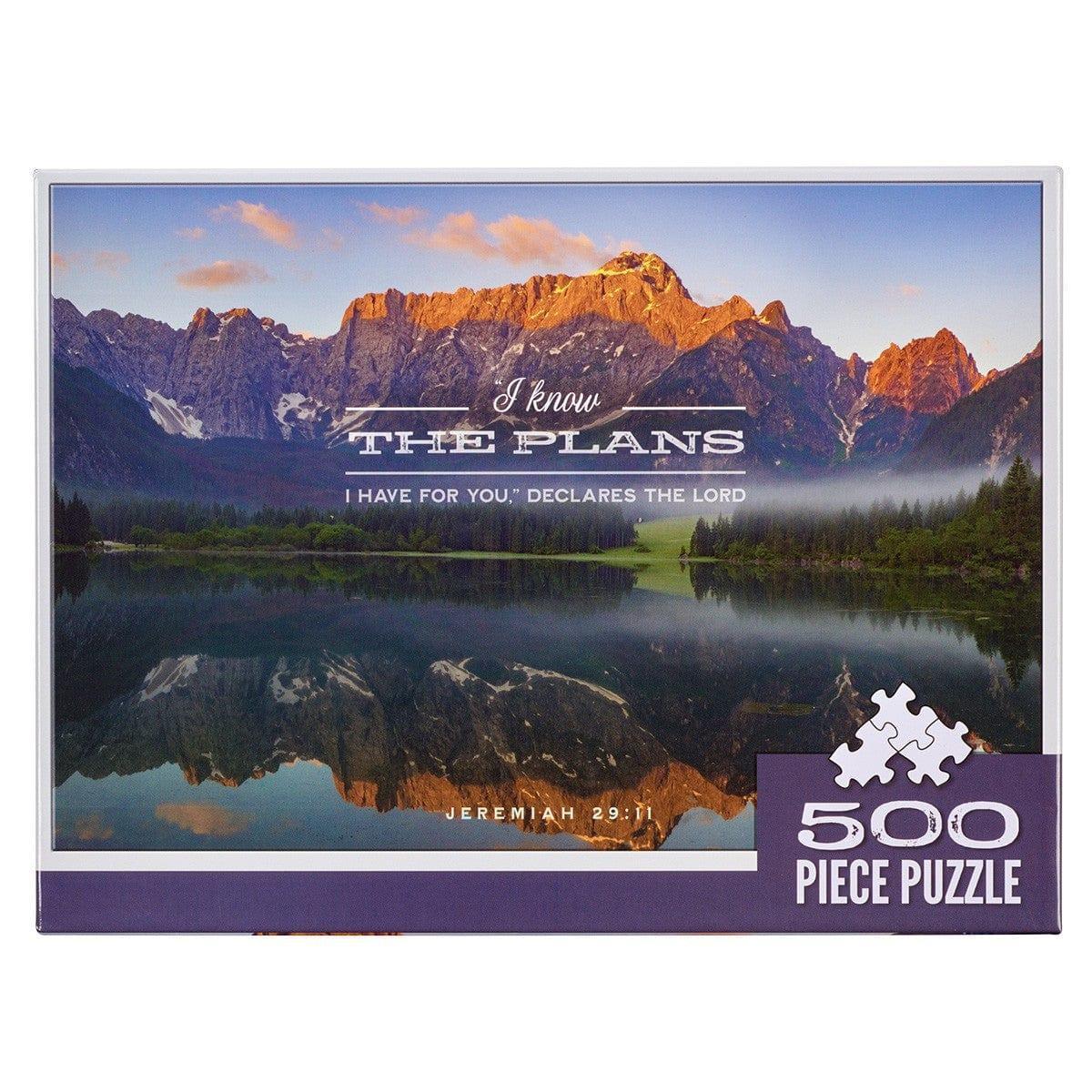 I Know The Plans Grand Tetons 500-piece Jigsaw Puzzle - Jeremiah 29:11 - Pura Vida Books