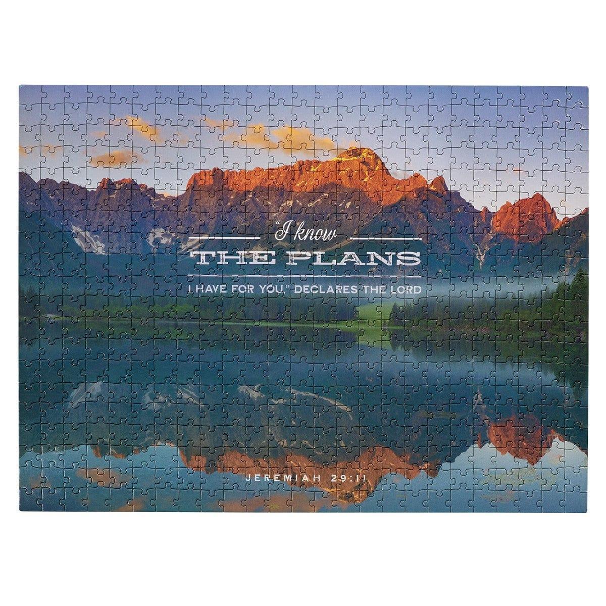 I Know The Plans Grand Tetons 500-piece Jigsaw Puzzle - Jeremiah 29:11 - Pura Vida Books