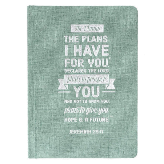 I Know The Plans Hardcover Linen Journal - Jeremiah 29:11 - Pura Vida Books