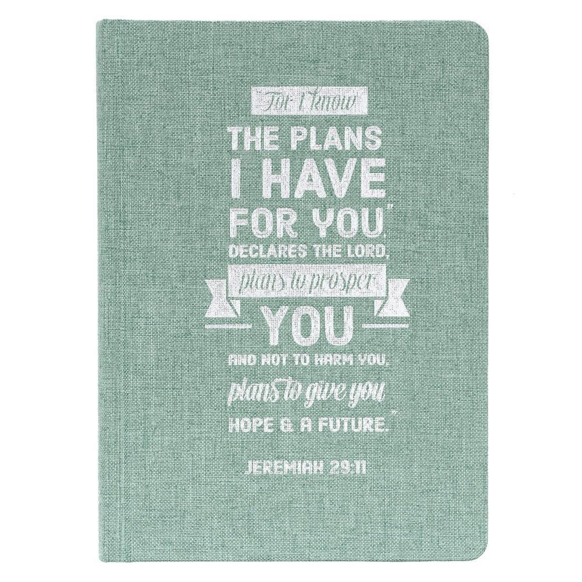 I Know The Plans Hardcover Linen Journal - Jeremiah 29:11 - Pura Vida Books