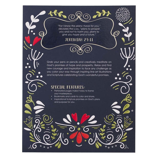 I Know the Plans I Have for You Coloring Book for Adults - Jeremiah 29:11 - Pura Vida Books
